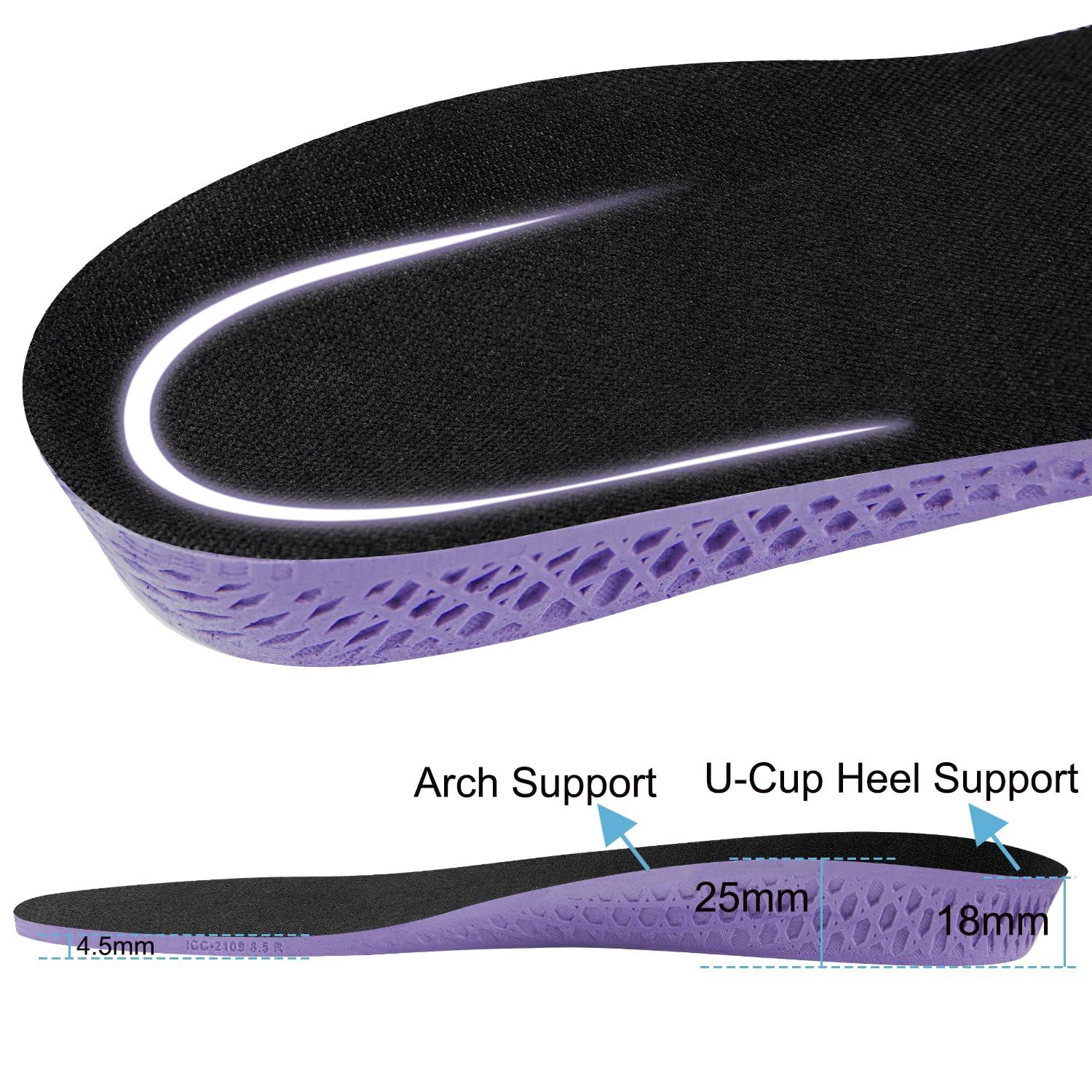 Endoto Insoles for Vans Shoes, Replacement Inserts for Men and Women\'s Skate Sneakers, Cushioned Inner Soles for Comfort and Foot Pain Relief(Size: US 9.5 Women/8 Men-EU 40.5)