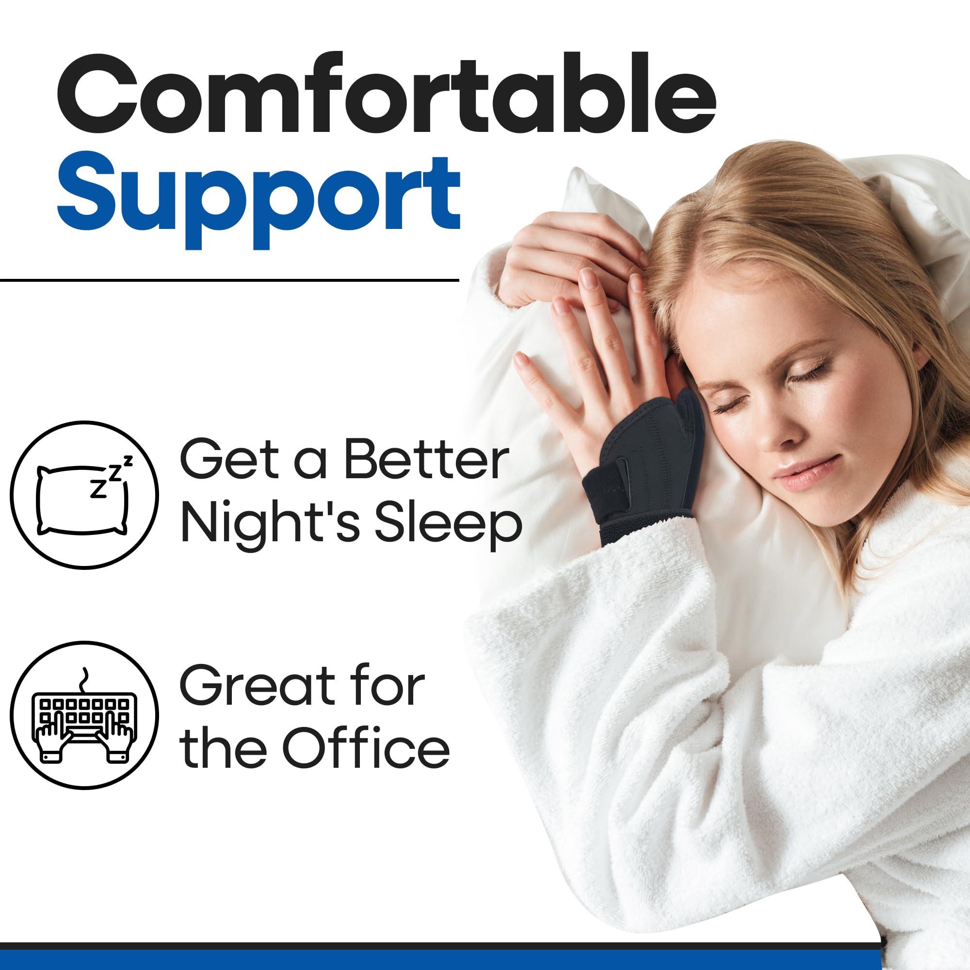 ARMSTRONG AMERIKA Thumb Splint & Wrist Brace | Carpal Tunnel Wrist Splint with Thumb Spica Splint | Thumb Stabilizer & Wrist Support For Tendonitis Pain, Arthritis, CMC Trigger Thumb (SM/MED, LEFT HAND)