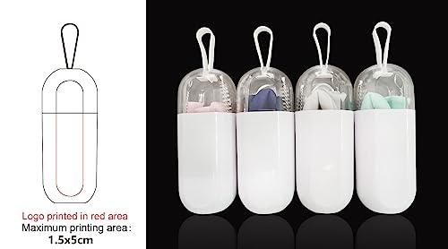 Grozon 50PCS Custom Bulk Silicone Straws Personalized Flexible Rubber Straws Customized Promotional Items with Logo Text