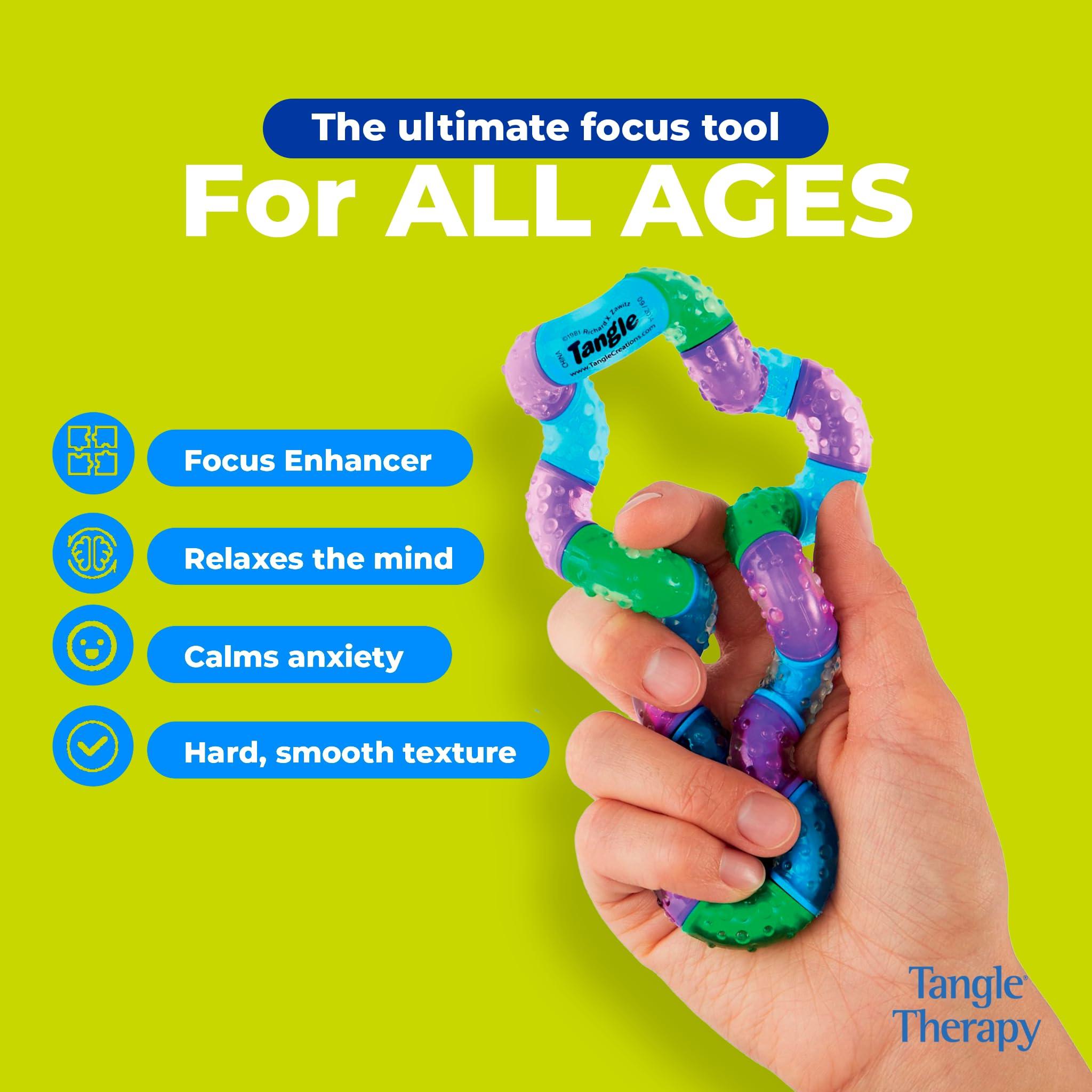 S&S Worldwide Tangle Therapy - Fidget Tangle to Reduce Anxiety - Rubber Textured Fidget for Hand Therapy - Tangle Fidget Toy - Tangle Therapy Toy