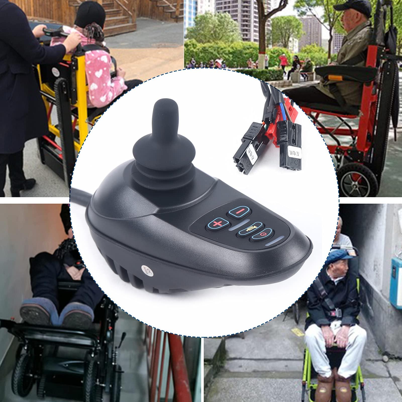 WOHAIPA WOHAIPA Electric Joystick Wheelchair Controller LED Instruction Rocker Waterproof Controller 24v dc Electronic Differential for Universal Electric Wheelchair, Black