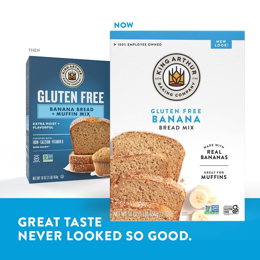 King Arthur King Arthur, Gluten Free Banana Bread + Muffin Mix, Gluten-Free, Non-GMO Project Verified, Certified Kosher, 16 Ounces