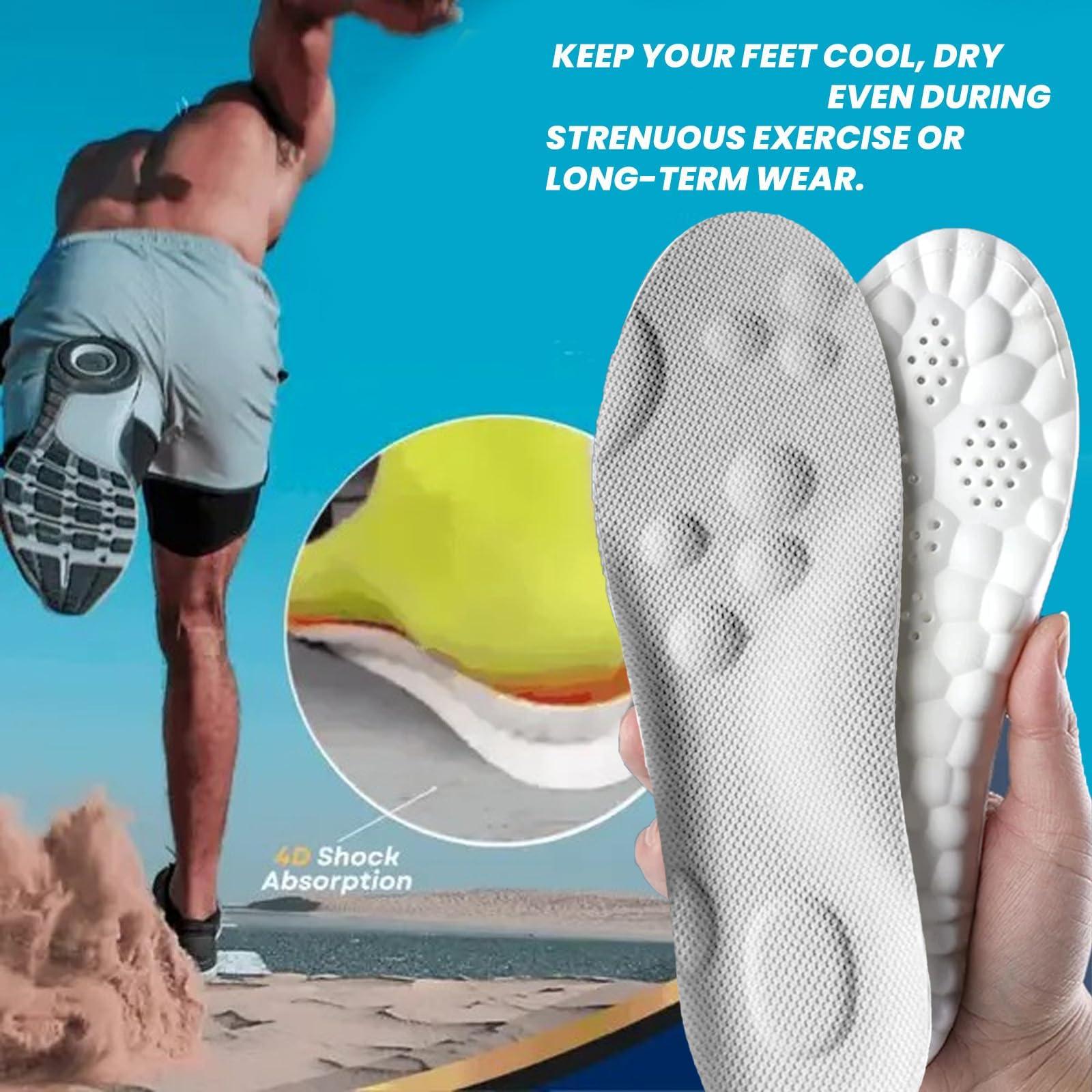 ANATUM ANATUM Cloud Step Insoles Men Women,CloudStep Insoles,Super Soft Ultra Comfort InsolesMemory Foam Insoles4d Cloud Technology Insole Super Soft,4d Cloud Technology Insole (41-42,Orange)