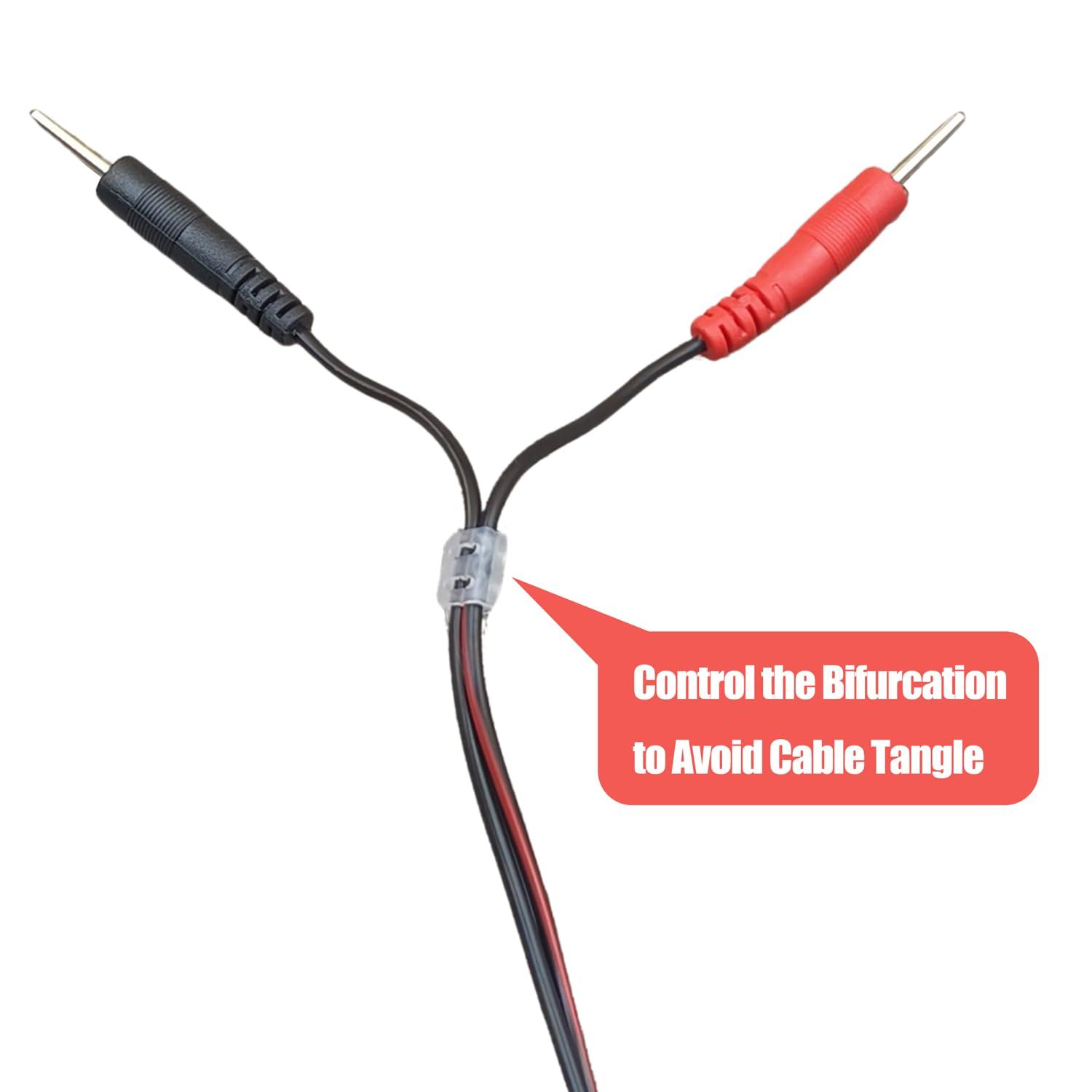 BesCable TENS Unit Electrodes Lead Wires: 10 Pieces BesCable 2mm Pin TENS Unit Replacement Cables Cords Wire for TENS 7000, for TENS 3000, for Accurelief and so on