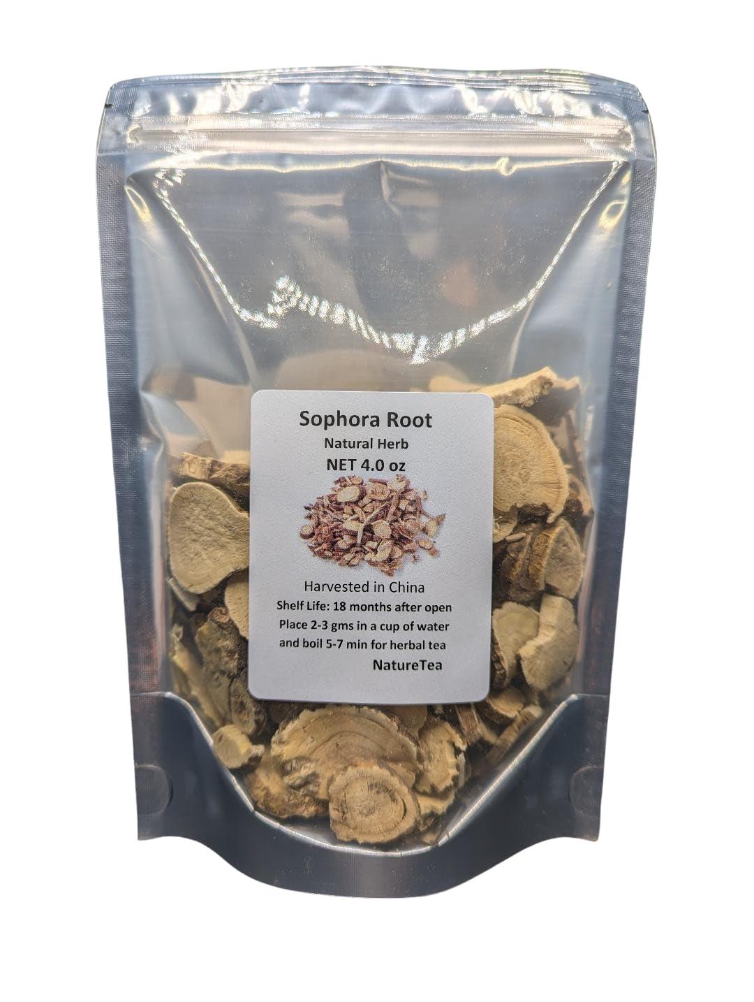 Nature Tea Sophora Root - Ku Shen (??) Dried Sophora flavescens Root Slice 100% from Nature (4 oz)
