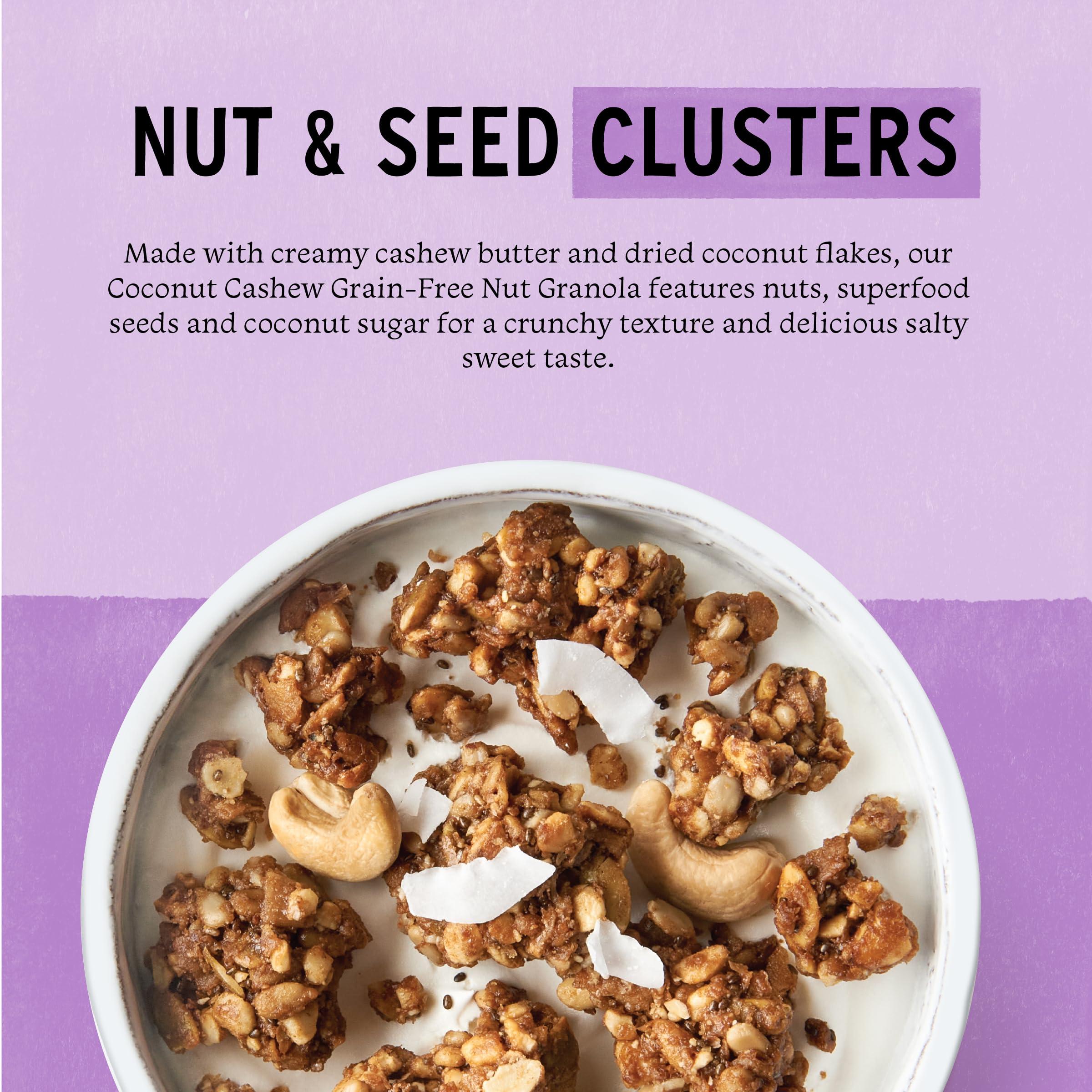 purely elizabeth Purely Elizabeth Coconut Cashew Keto Granola, Made with Nuts and Seeds, Grain-Free, Gluten-Free, Non-GMO (3 Ct, 8oz Bags)