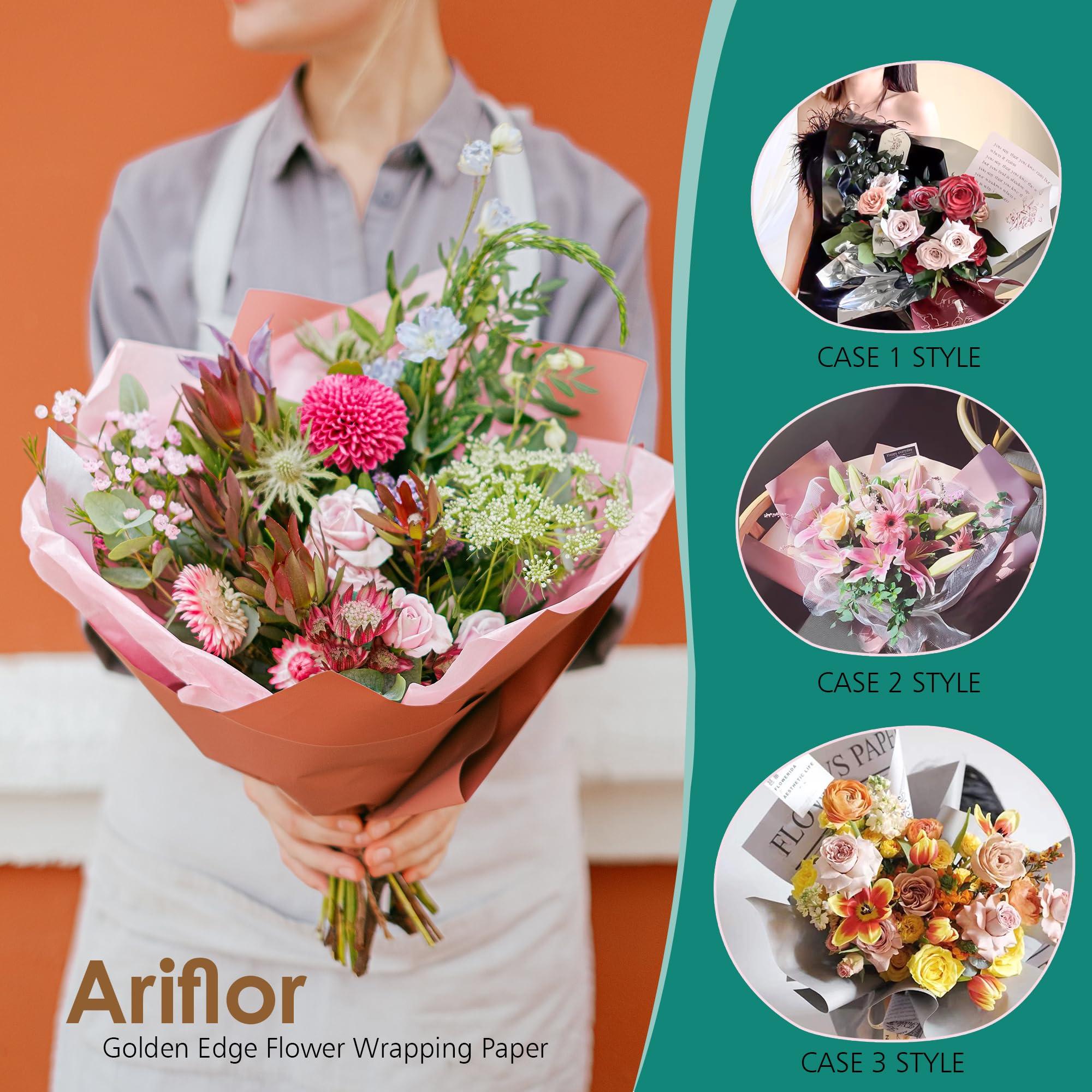 ARIFLOR ARIFLOR 20Sheets Basic Waterproof Flower Bouquet Paper - 30185 PlasticFresh Floral Wrapping Paper, Christmas Gift Packaging, Gift Packaging, DIY Crafts, Florist Bouquet Supplies