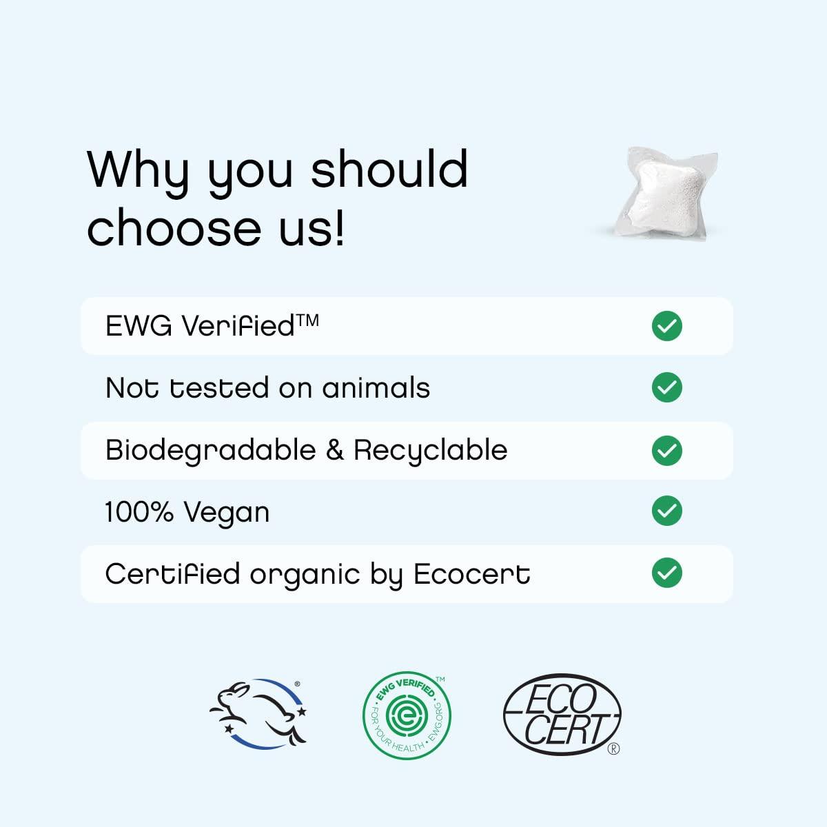 AspenClean Unscented Laundry Pods by AspenClean, New and Improved Packaging, Zero Plastic, EWG Verified™, Vegan, Hypoallergenic Natural Laundry Detergent - 36 Count