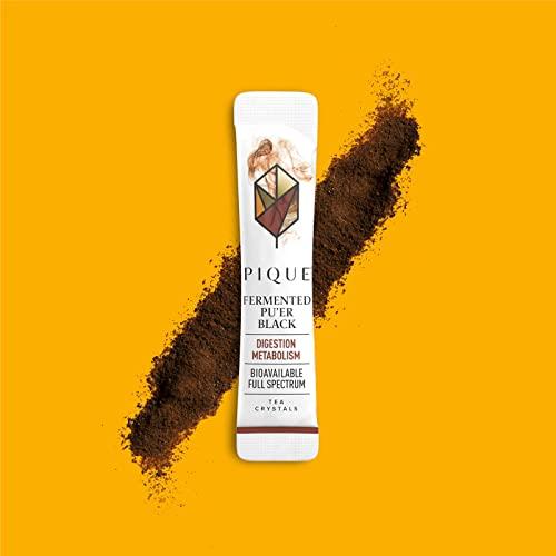 PIQUE Pique Organic Fermented Black (Ripe) Pu\'er Tea - Support Healthy Metabolism, Digestion - 28 Single Servings (1 Pack)