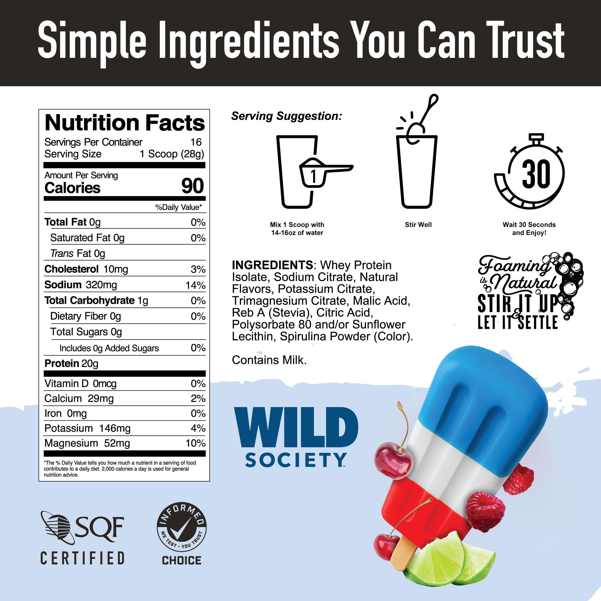 WILD SOCIETY WILD SOCIETY Clear Isolate + Whey Concentrate Super Combo - Rocket Pop Clear Whey + Vanilla Bean Whey Concentrate