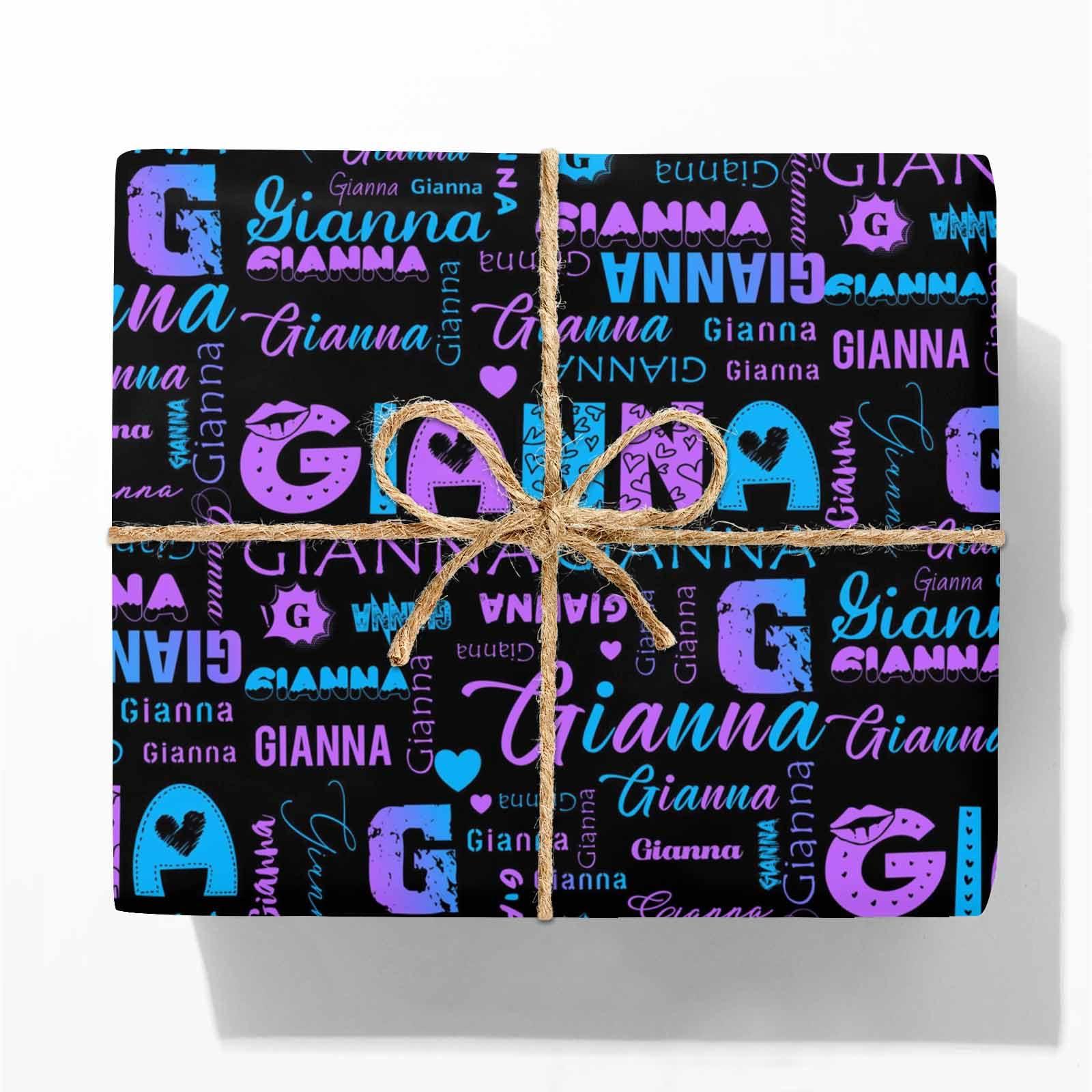 MyPhotoPrint MyPhotoPrint Custom Gift Wrap Wrap Custom Wrapping Paper with Funny Pattern Purple for Kids Baby Sisters Brother Christmas Day