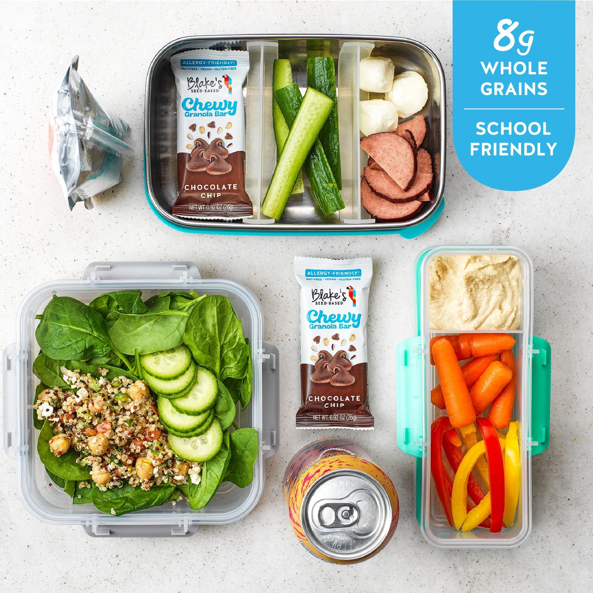 Blake's Seed Based Blake’s Seed Based Chewy Granola Bars — Chocolate Chip (5 Count), Vegan, Gluten Free, Nut Free & Dairy Free, Healthy Snacks for Kids or Adults, School Safe, Low Calorie Soy Free Snack