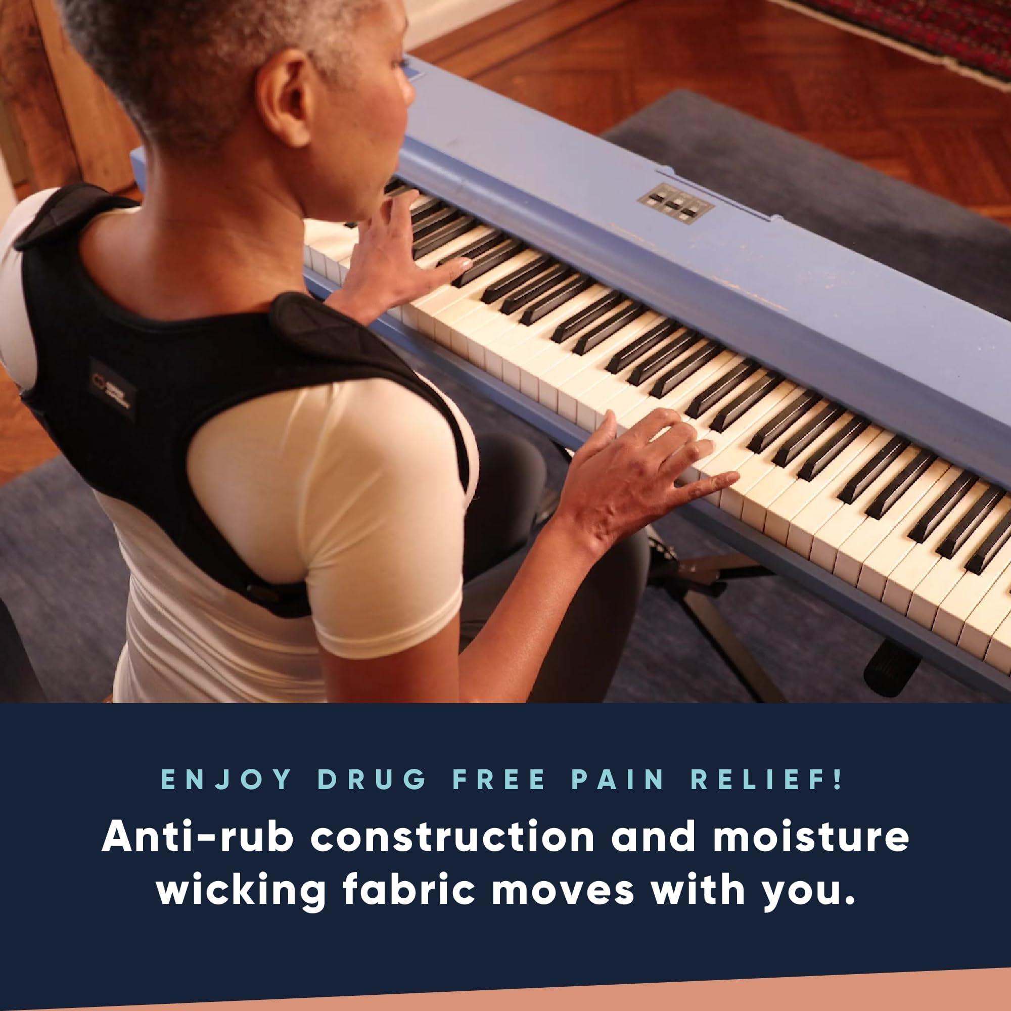 Copper Compression Copper Compression Posture Corrector for Men & Women - Adjustable Copper Infused Orthopedic Brace for Pain Relief from Bad Posture, Slumping - Targets Upper Back, Shoulders, Neck, Clavicle