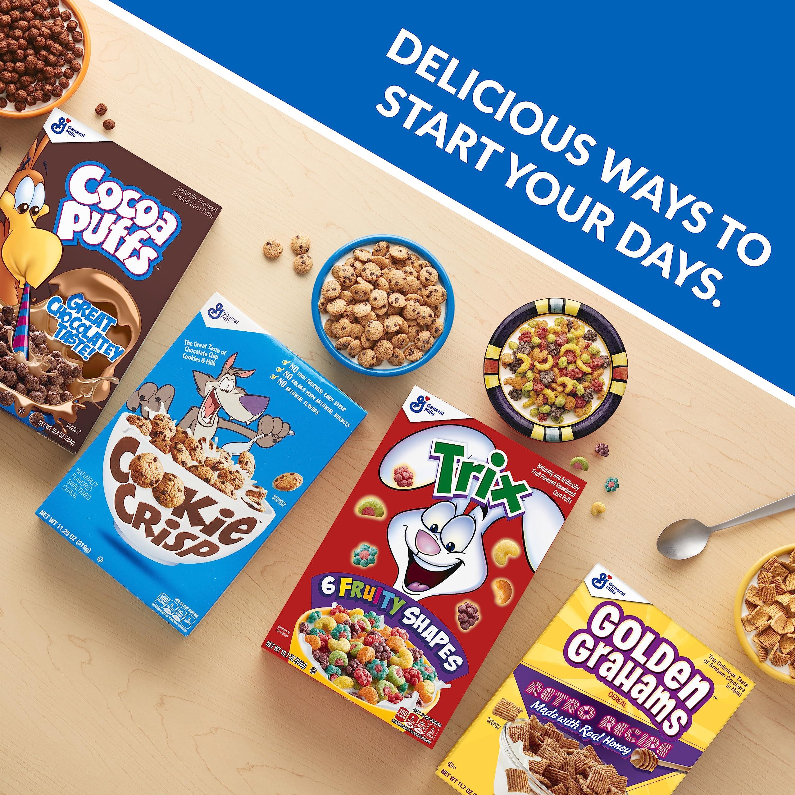 Cookie Crisp Cookie Crisp Breakfast Cereal, Chocolate Chip Cookie Taste, Made With Whole Grain, Giant Size, 26.3 oz (Pack of 2)