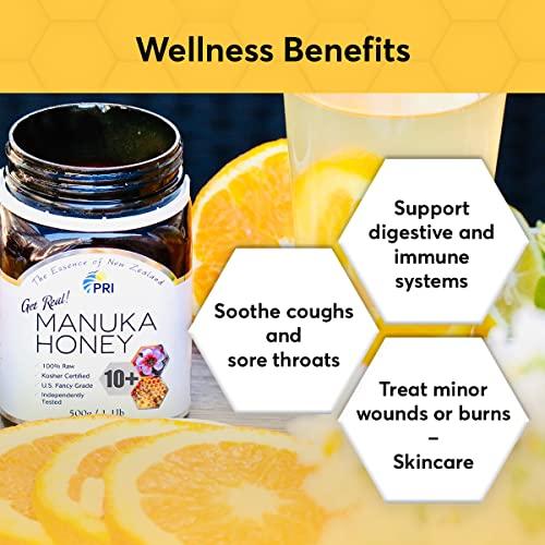 PRI PACIFIC RESOURCES INTERNATIONAL THE ESSENCE OF PRI Manuka Honey, MGO 60+ New Zealand Raw Monofloral Manuka Honey, 500g
