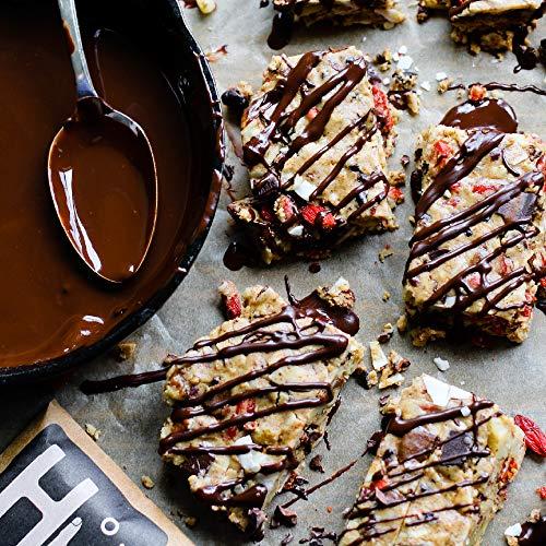 Hu Hu Chocolate Bars | 8 Pack Almond Butter Puffed Quinoa Chocolate | Natural Organic Vegan, Gluten Free, Paleo, Non GMO, Fair Trade Dark Chocolate | 2.1oz Each