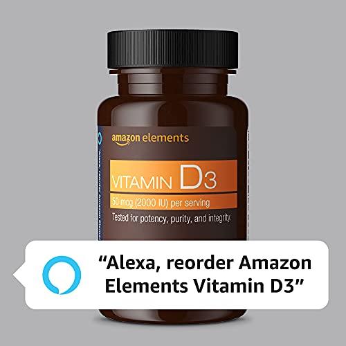 Amazon Elements Amazon Elements Vitamin D3, 2000 IU, 180 Softgels, 6 month supply (Packaging may vary), Supports Strong Bones and Immune Health
