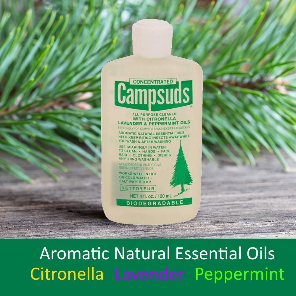CONCENTRATED CAMPSUDS Sierra Dawn Campsuds with Citronella, Lavender, Peppermint Oil Deters Insects, Insect Deterrent, Outdoor Soap Biodegradable Environmentally Safe All Purpose Cleaner, Camping Hiking Backpacking Travel