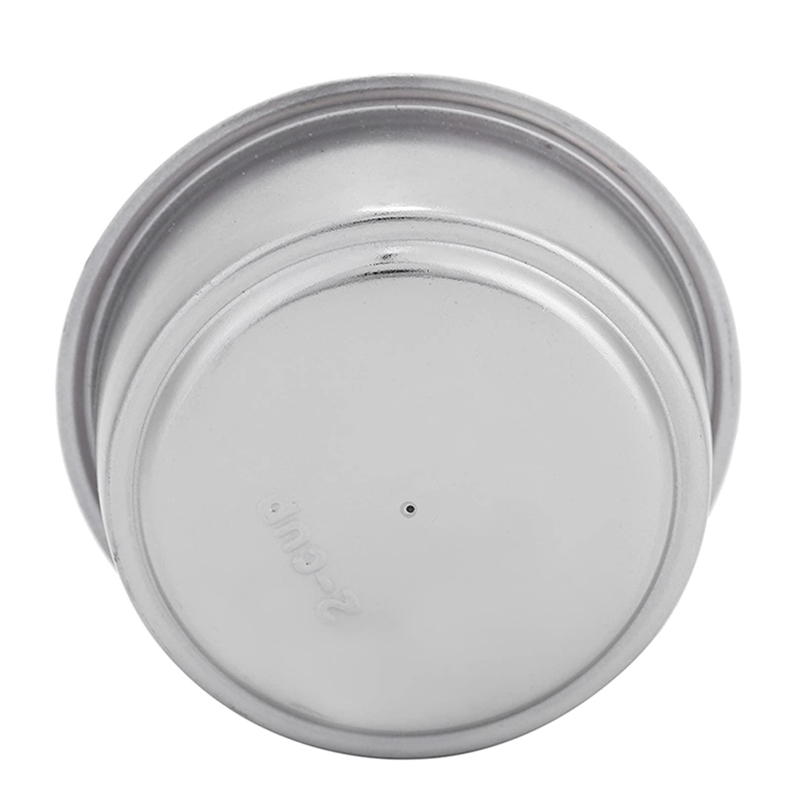 Headerbs Coffee Filter Basket, 51mm Portafilter Basket Double Layer Stainless Steel Pressurized Espresso Maker Filter Accessories, Silver (double serving)