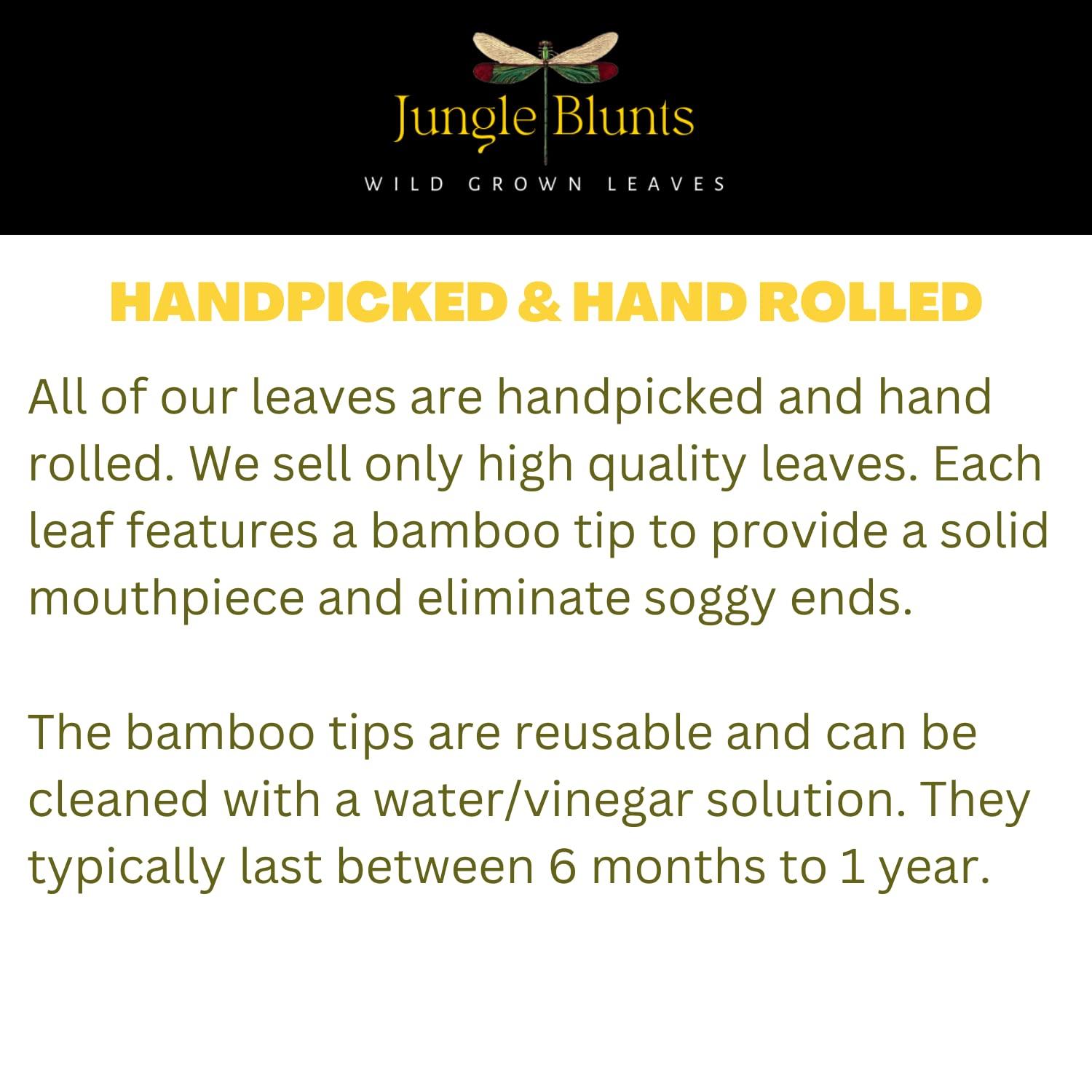 Jungle Blunts Organic Leaf Wraps - Naturally Grown - 10 Pack - Brown Lomboy - Lab Tested (5\")