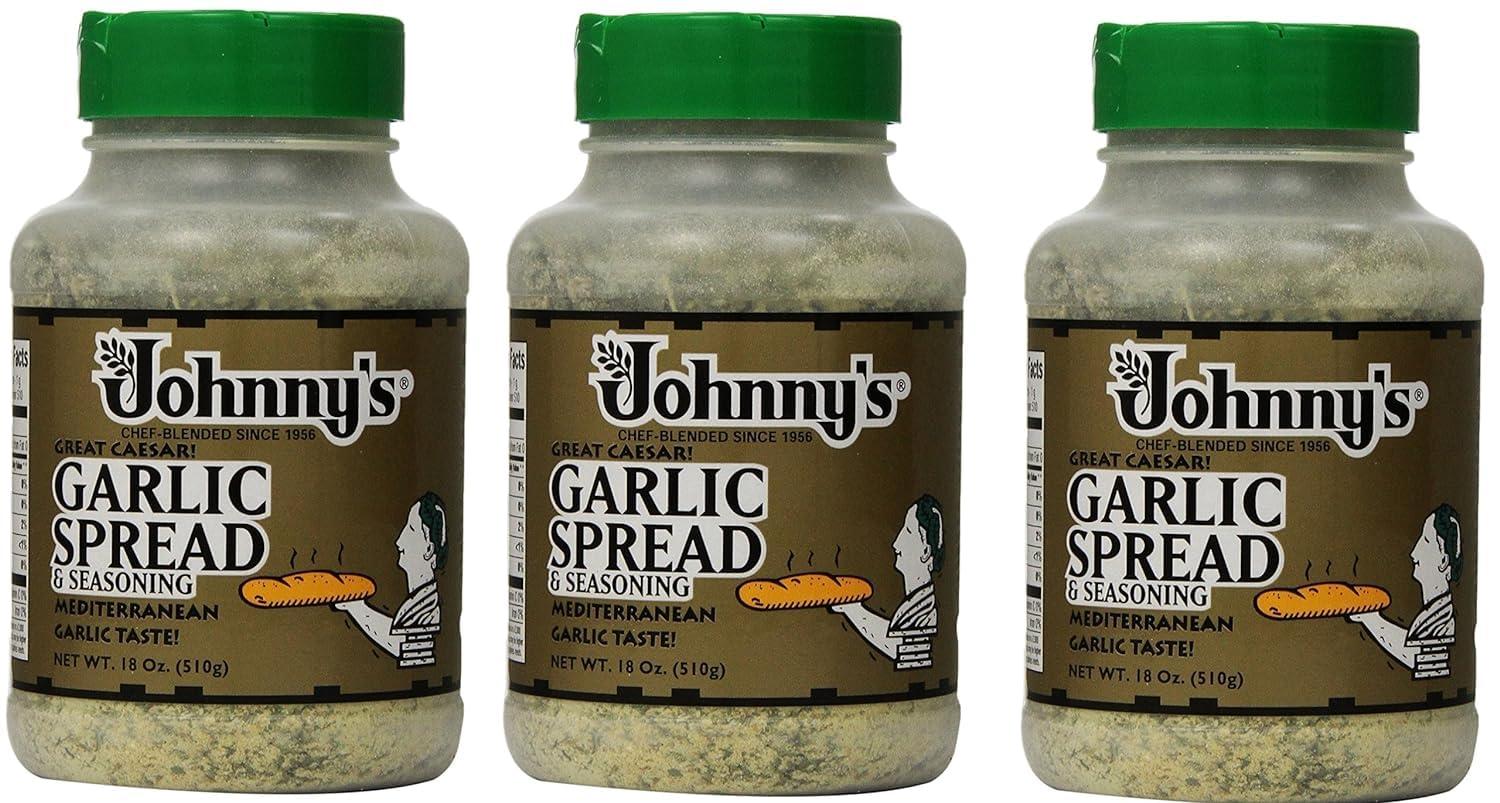 Johnny's Johnnys Garlic Spread and Seasoning MaDOBD, 3Pack (18 Ounce)