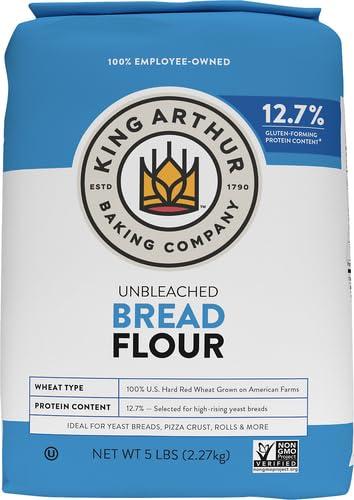 King Arthur King Arthur F King Arthur Flour Unbleached Bread Flour, 5 Pound (Packaging May Vary),, 5 Pound ()