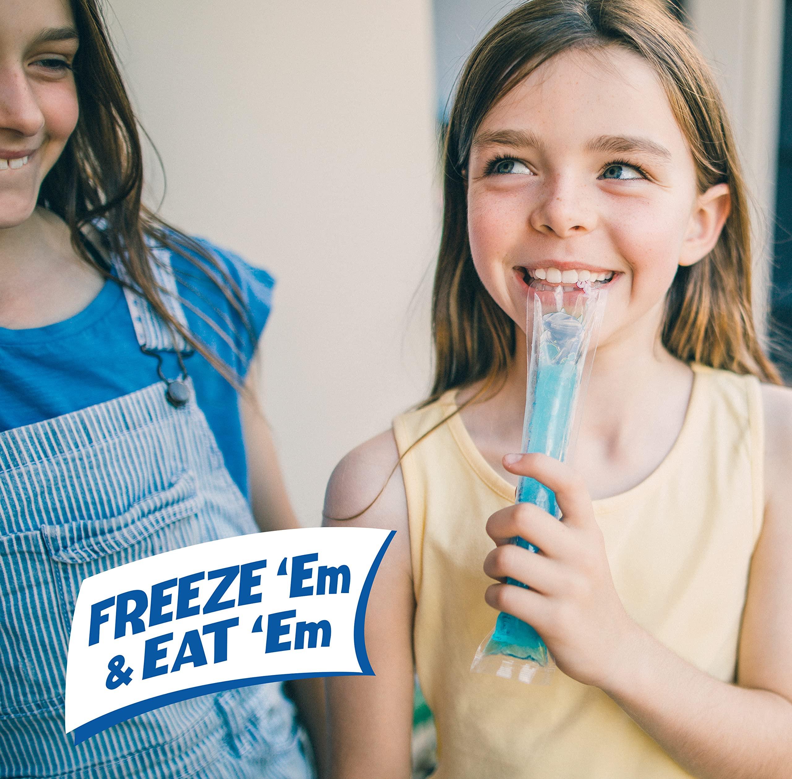 POP-ICE Pop Ice Popsicle Variety Pack of 1 Oz Freezer Bars, Assorted Flavors, 80 Count