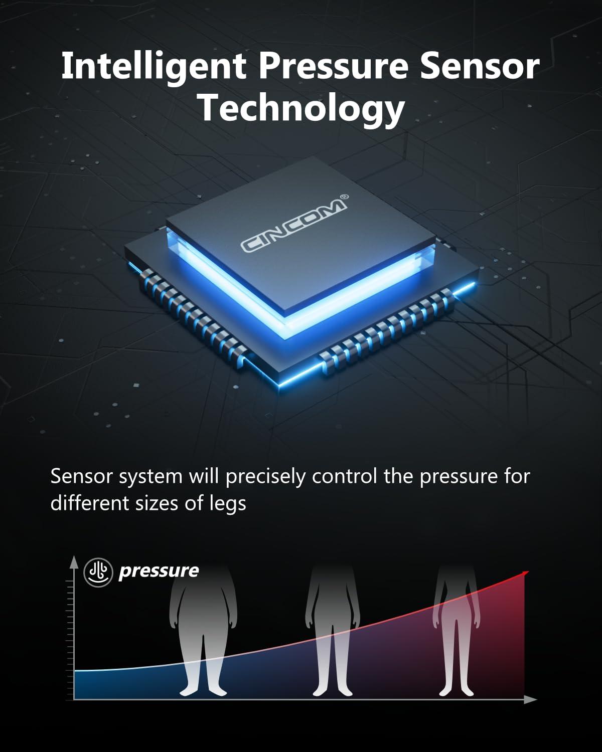 CINCOM CINCOM Cordless Leg Recovery System with Dynamic Compression Massage Technology - 3 Different Sizes for Everyone(Large)