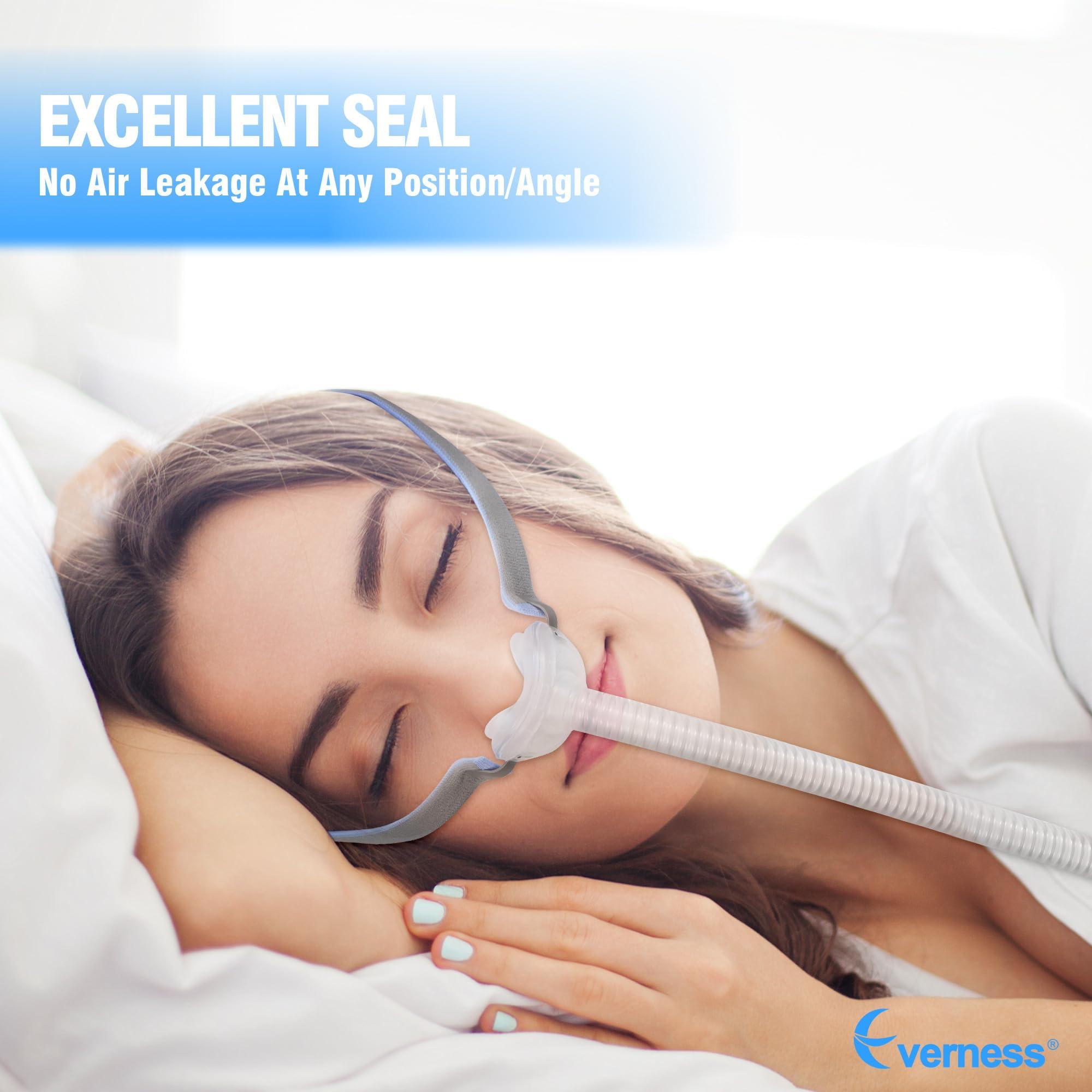 Everness 2 Packs Replacement Nasal Pillows for Airfit P10 Medium, Lighter Weight and Better Seal, Replacement CPAP Supplies with Softer Silicone