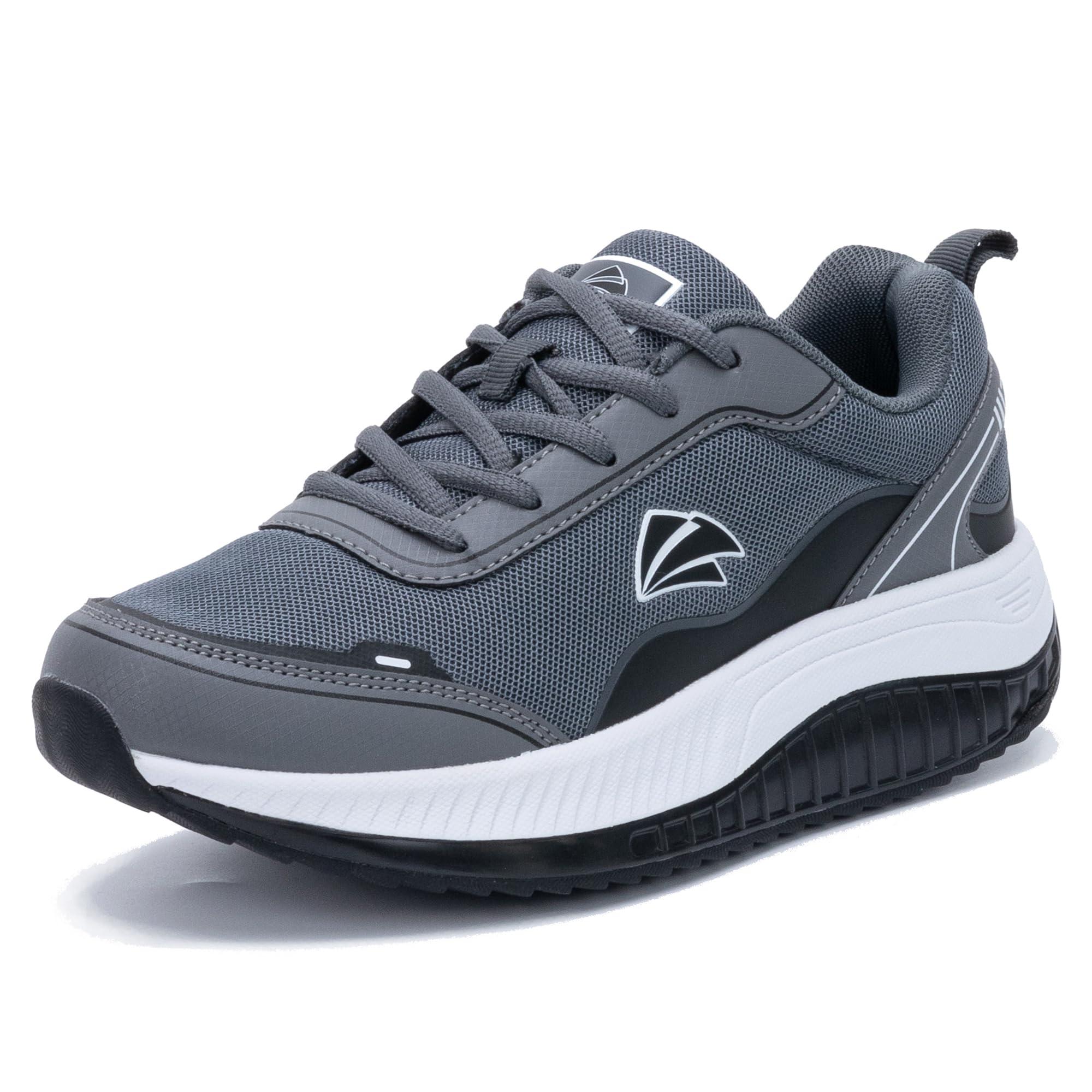 AOV AOV Women\'s Walking Shoes with Arch Support Orthotic Sneakers for Plantar Fasciitis Comfortable Non Slip Tennis Shoes BlackGray 9