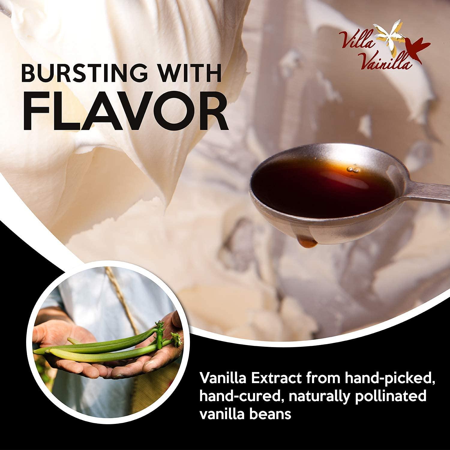 Villa Vainilla Villa Vainilla Pure Vanilla Extract - Elixir Premium Mexican Vanilla | All Natural Pure Vanilla Extract | For Chefs and Home Cooking | Perfect for Baking, Dessert Making | Vanilla Extracto | 4.2 oz