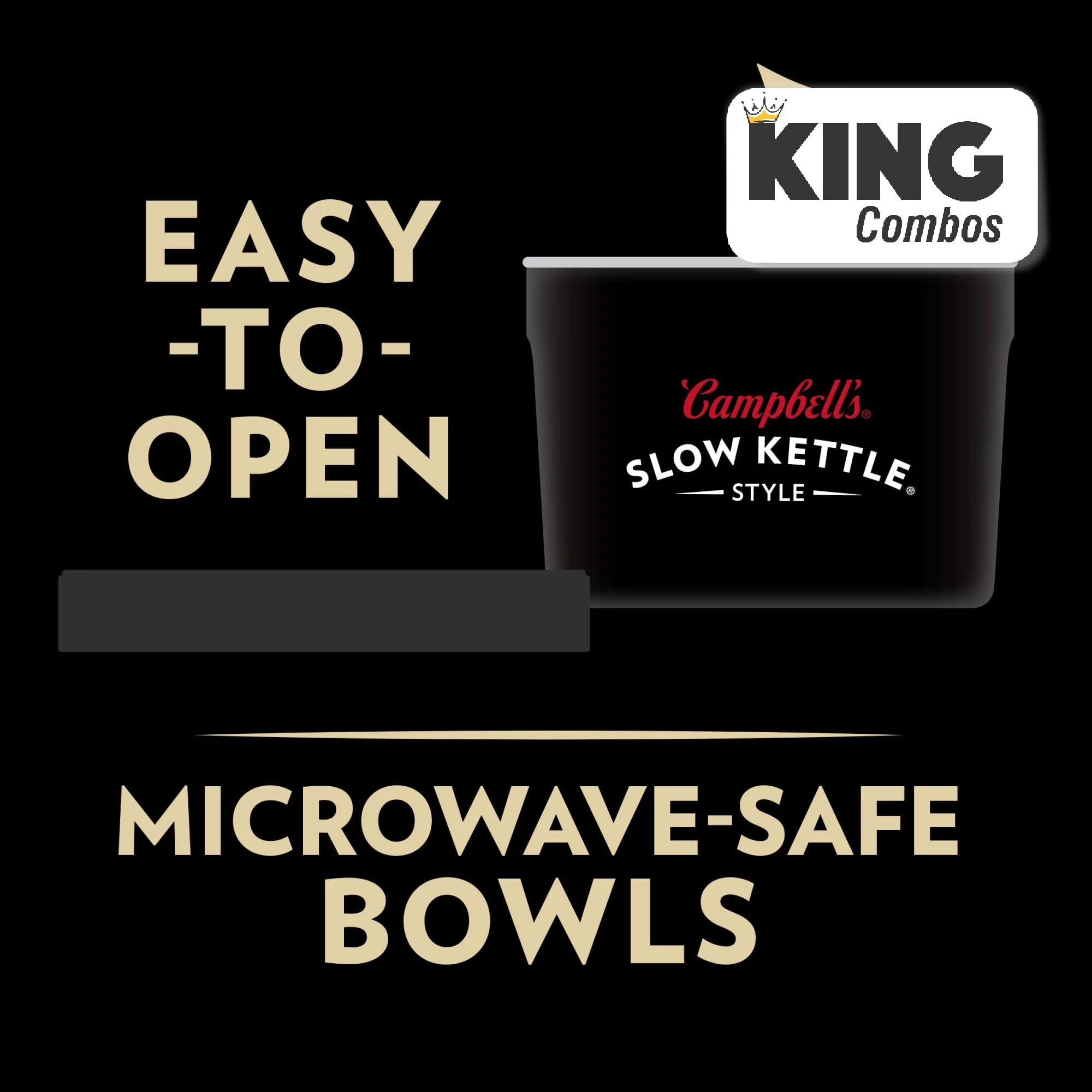 KING COMBOS Campbell\'s Slow Kettle Style Tomato & Sweet Basil Bisque, 15.5 oz. Tub + King Combos QR Code pack of (12)