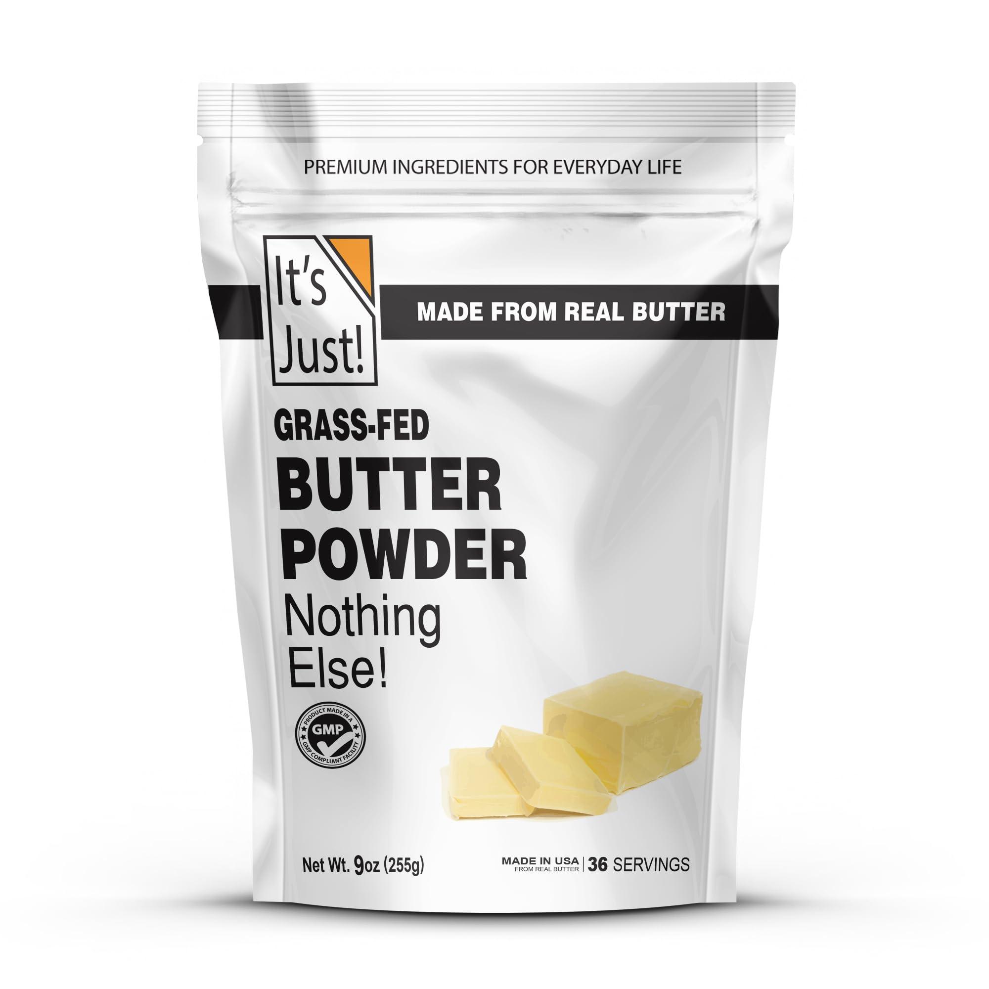 It's Just! It\'s Just - Grass-Fed Butter Powder, Made from Real Butter, Shelf Stable, Just Add Water, Made in USA, 9oz