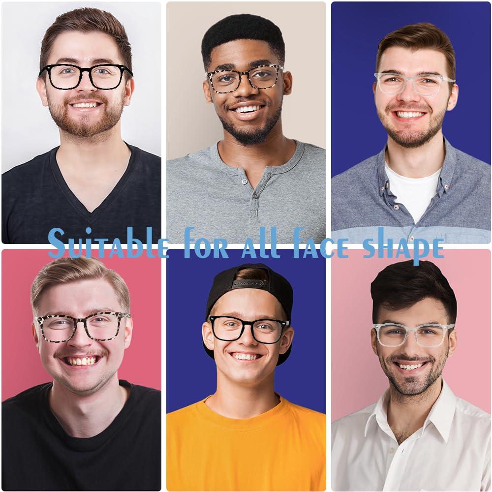 Yekepal Yekepal Blue Light Blocking Glasses Men, Blue Light Glasses For Women, 3 Pack Blue Light Glasses, Computer Reading Gaming TV Phones Eyeglasses Clear Lens Bluelight Glasses Anti Eyestrain UV Glare