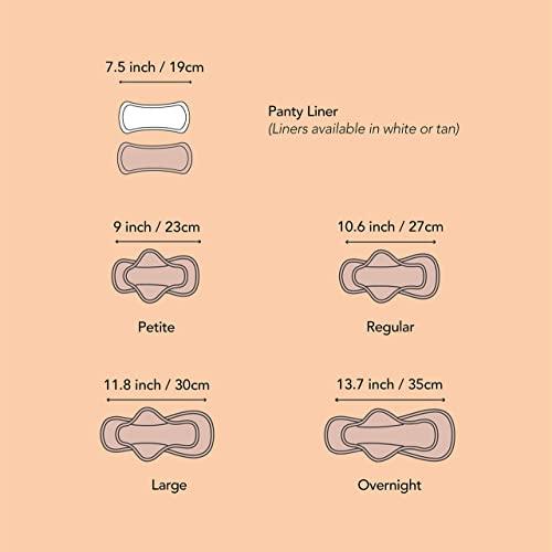 Hesta Rael Bundle - Organic Cotton Cover Reusable Cloth Pantyliners (White, 3 Count) & Heating Patch (6 Count)