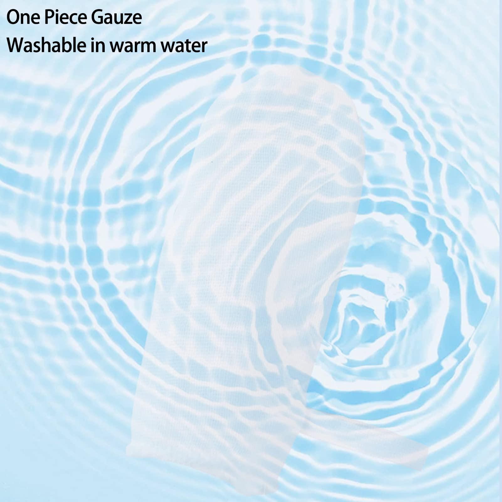 Brrnoo Baby Teeth Cleaning Gauze Finger Cover, 6pcs Baby Teeth Soft Gauze Infant Finger Clean Oral Toothbrush, Milk Removal Soft Ring Buckle Oral Tongue Cleaner