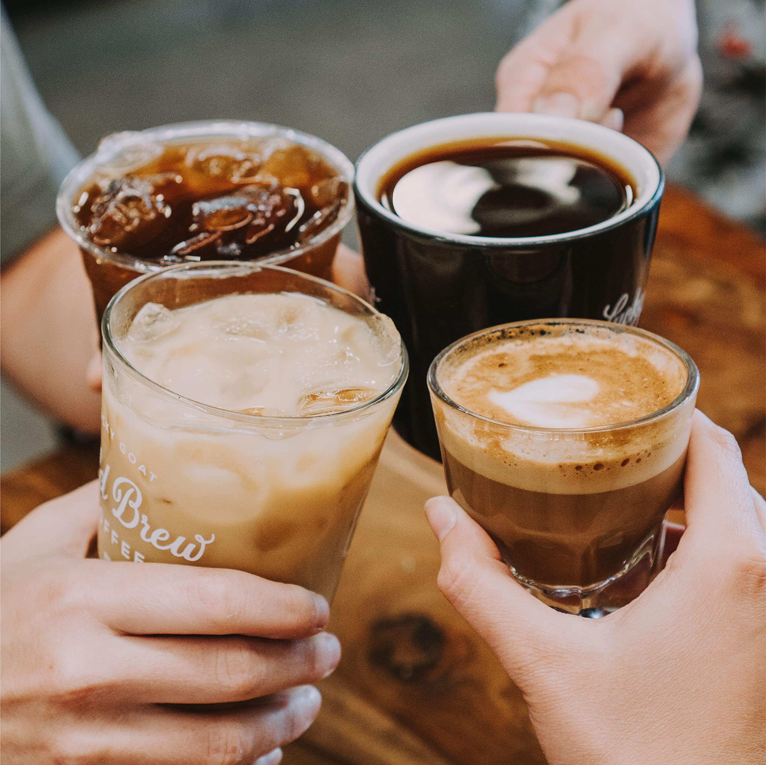 Lucky Goat Lucky Goat Espresso Blend Whole Bean Coffee – Lucky 7 – Snappy, Spicy Body, Citric Acidity, Dark Chocolate, Complex - Medium Roast, 12 Ounce Bag, 100% Arabica