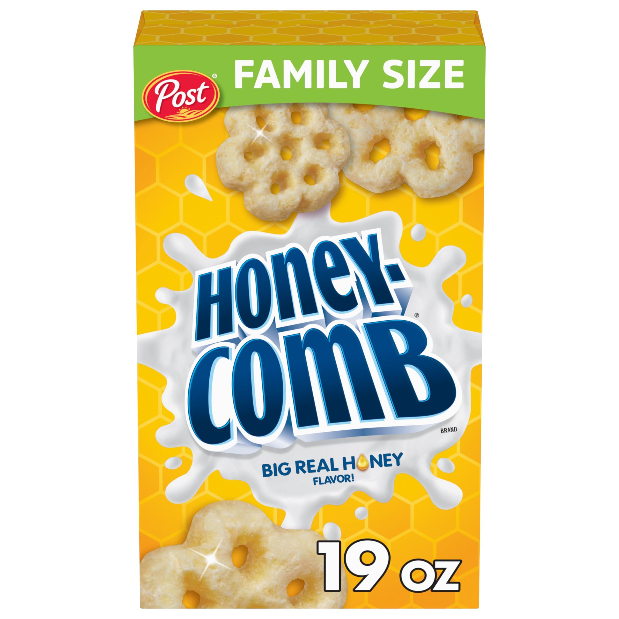 Honeycomb Post Honeycomb Cereal, Honey Flavored Sweetened Corn and Oat Cereal, 19 OZ Box