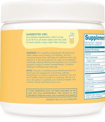 Wellah Wellah Perfect Pick-Me-Up (Peach Mango) 30 Servings - Energy Boost Drink Mix