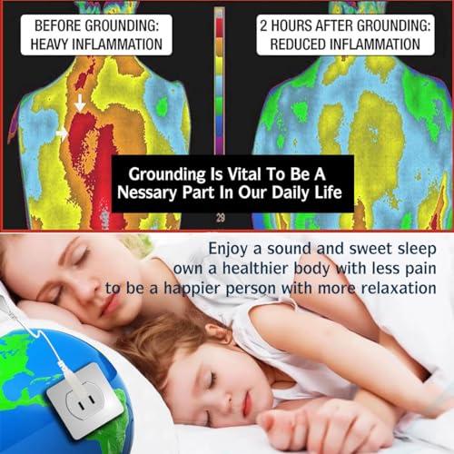 LDDJIOD Grounding Sheet for Sleeping, Grounding Mat for Bed with Silver Thread, Grounding Sheet Conductive Grounding for Pain Relieving (60\" * 80\")