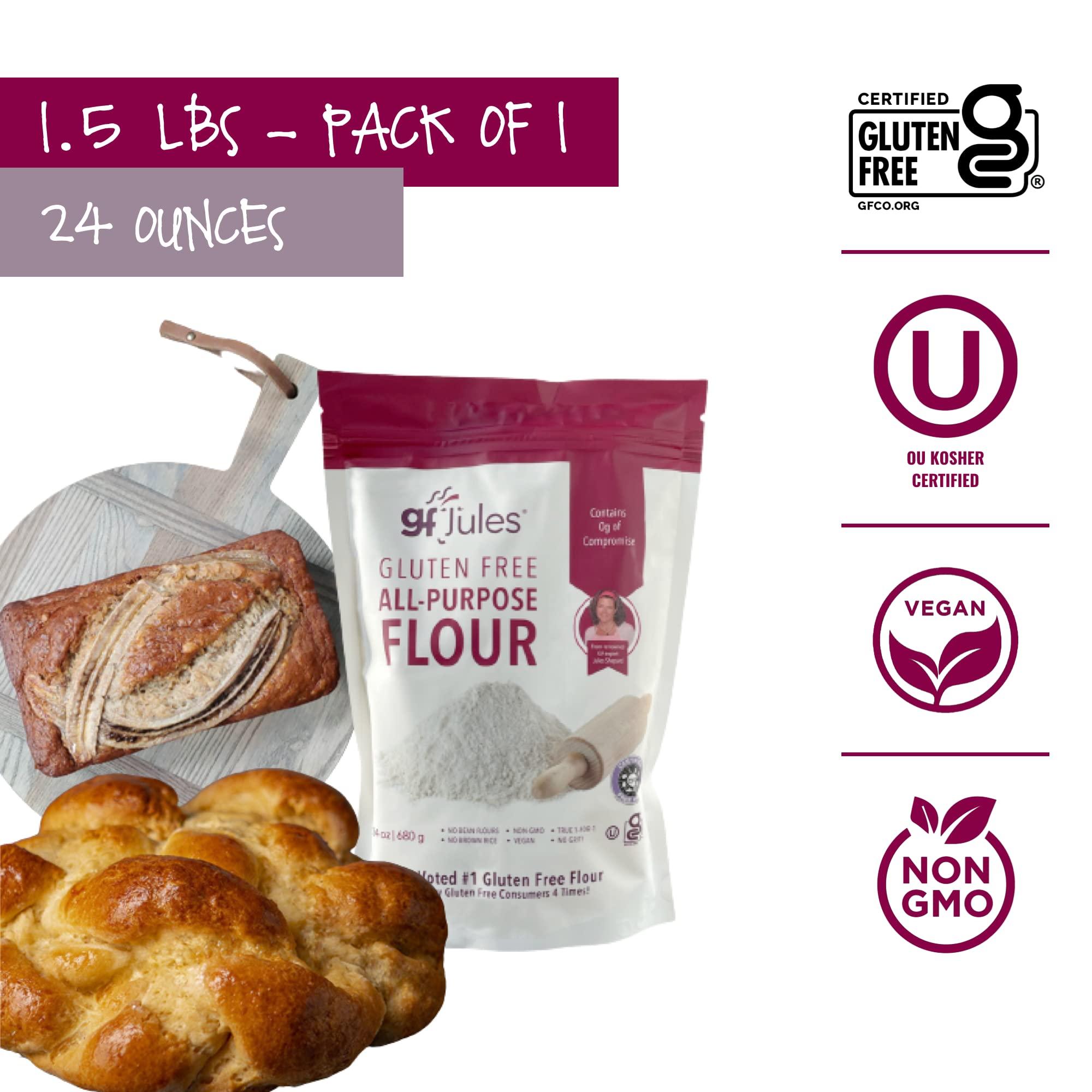 gfJules gfJules Certified Gluten Free All Purpose Flour and Bread Mix | No Grit, Non-GMO, Vegan & Kosher | Cup for Cup Baking Alternative to Regular Flour | Voted #1 by Gluten Free & Celiac Consumers