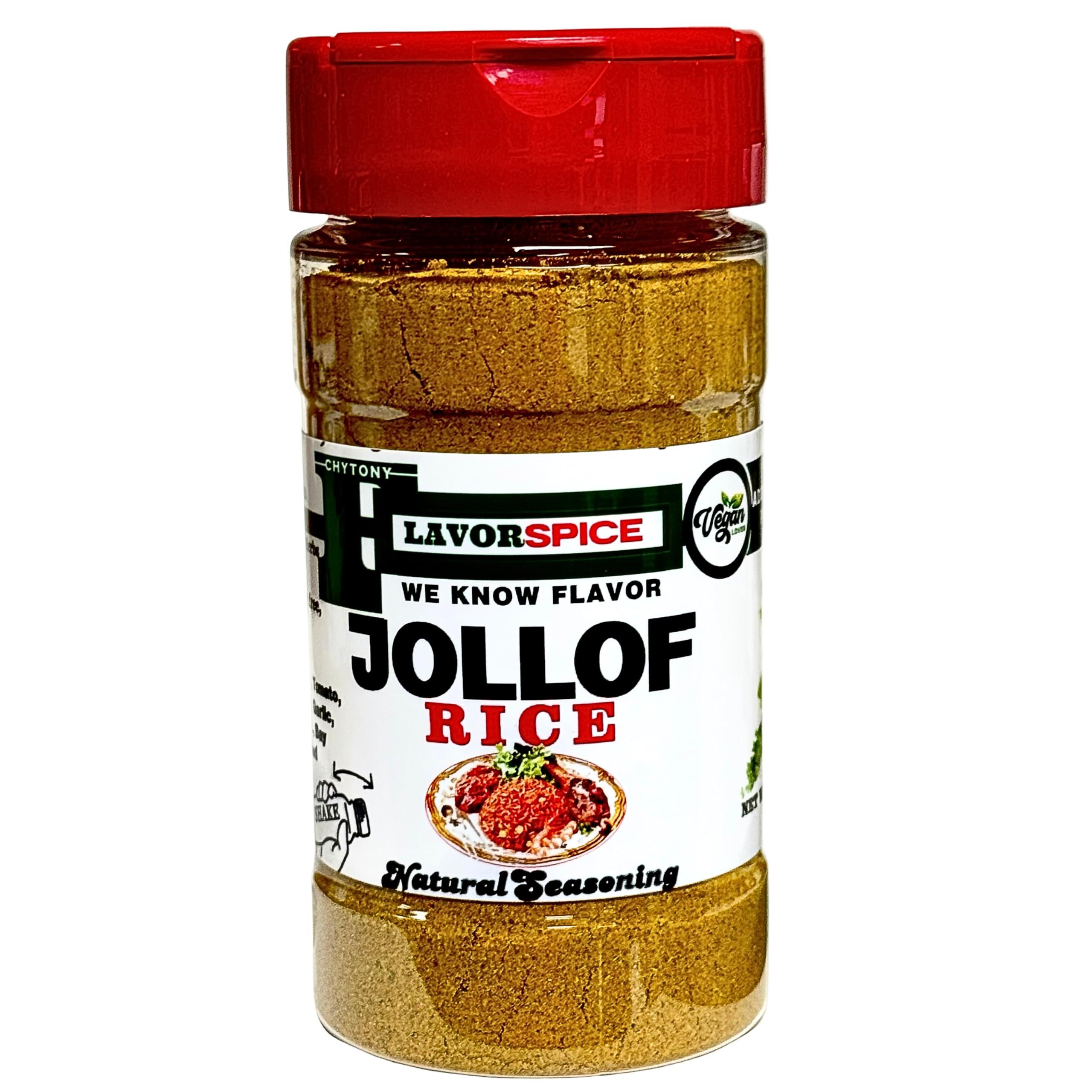 Flavor Spice LLC Jollof Rice Seasoning Crafted with 100% Natural Herbs and Spices with No Artificial or preservatives, No Salt, No Sugar, No MSG, Gluten Free, Great For Keto, Great For Vegan (3.80oz)