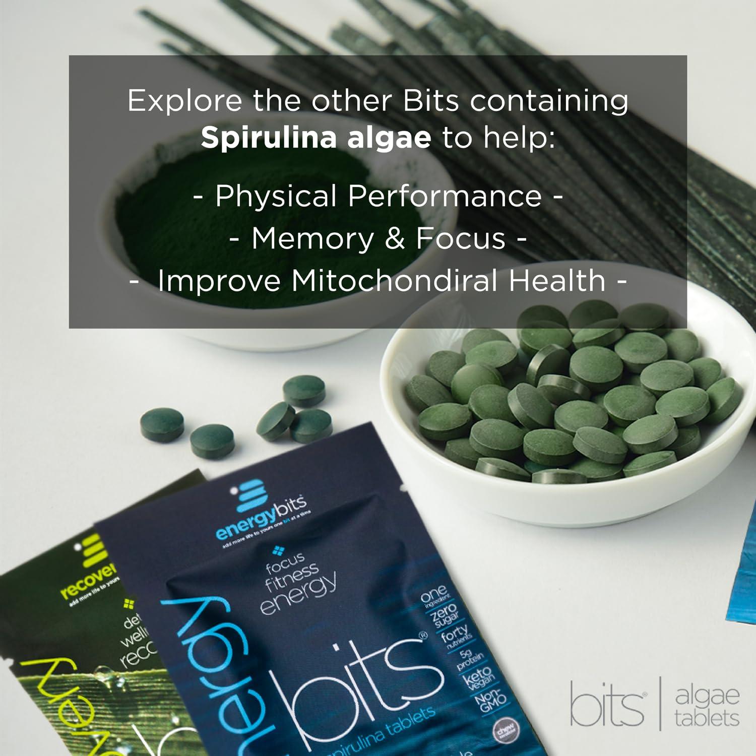 ENERGYBITS RECOVERYbits - Organic Chlorella Tablets - Plant-Based Algae Superfood - Chlorophyll - Cracked Cell Wall - Energy - Immune System - Detox - Keto - Vegan - Non-GMO - Large Canister - 1000 Tablets