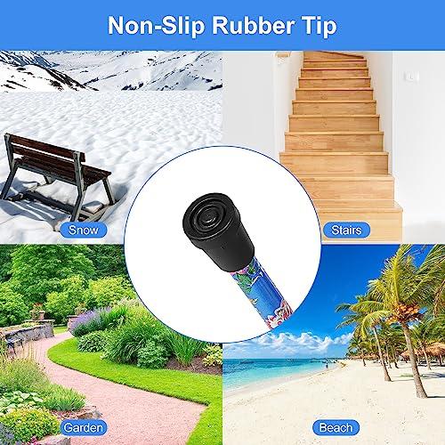 supregear supregear Folding Cane, 5-Level Adjustable Height Walking Stick Lightweight Portable Cane Travel Cane with Wrist Strap and T Handle for Elderly Disabled Men Women