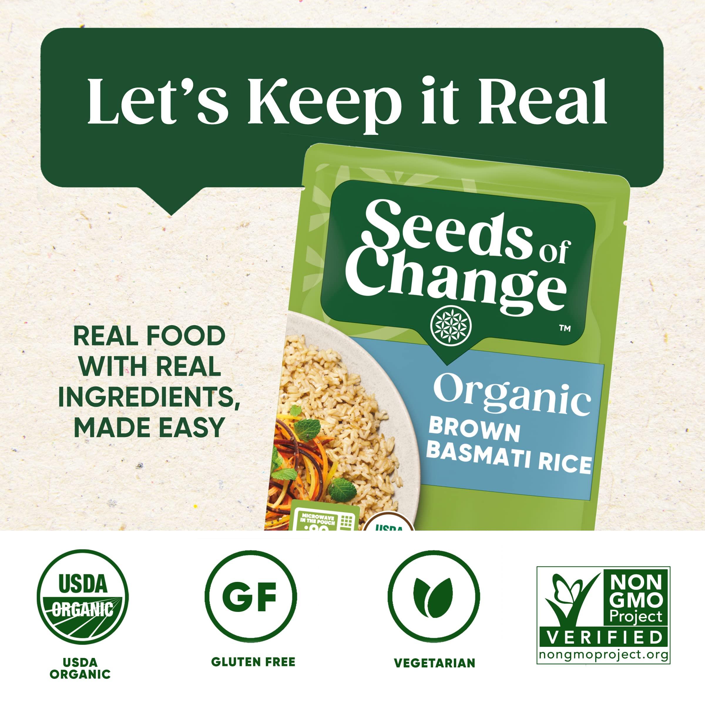 SEEDS OF CHANGE SEEDS OF CHANGE Organic Rice Variety Pack Quinoa and Brown Rice with Garlic & Whole Grain Brown Basmati Rice 8.5 oz. (Pack of 6)