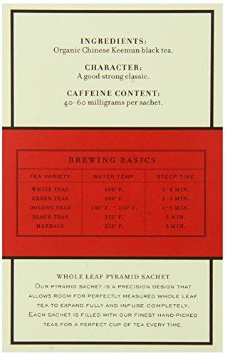 Harney & Sons Harney & Sons Organic English Breakfast | 20 Wrapped Sachets, 20 Count Pack of 6, 100% Pure Black Tea
