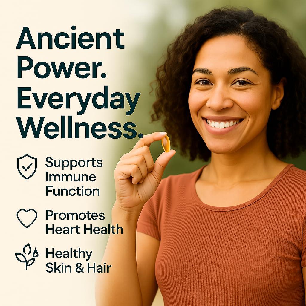 ORGANICS NATURE ORGANICS NATURE Black Seed Oil Capsules 1000MG Vegan Softgels, for Hair & Skin, Heart Support, Nigella Sativa - 100% Cold Pressed Cumin Seed Oil Capsules High Thymoquinone, Omega 3s