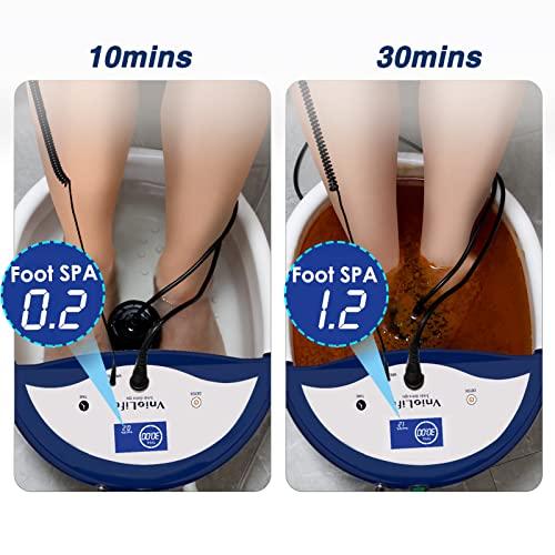 VnioLife VnioLife Ionic Foot Bath Detox Machine, Ion Detox Foot Bath Cleanse, Foot Detox Spa with Waist Strap, Arrays, Slippers | LCD Display, Time Setting
