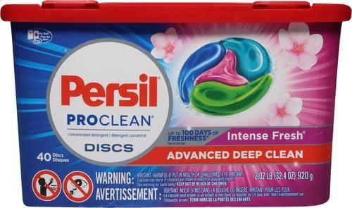 Persil Persil Discs Laundry Detergent Pacs, Intense Fresh, High Efficiency (HE) Compatible, Laundry Soap, 40 Count