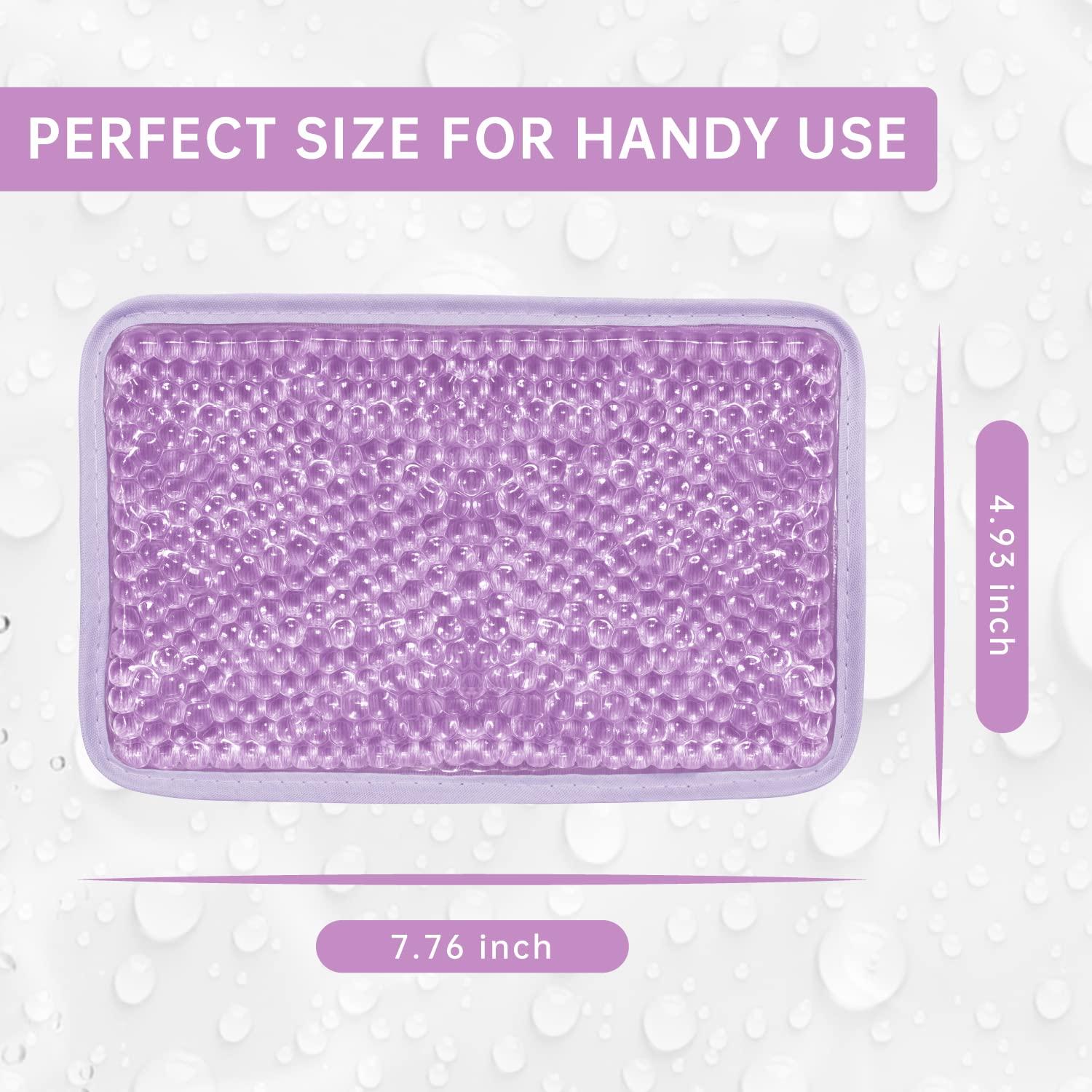 ZNÖCUETÖD Gel Beads Ice Pack Ice Bag with Strap-Reusable Hot & Cold Pack Compress Therapy for Pain, Swelling,Injuries of Knee, Shoulder, Foot, Back, Ankle, Neck, Hip, Elbow, Wisdom Tooth(2Pack,Purple)